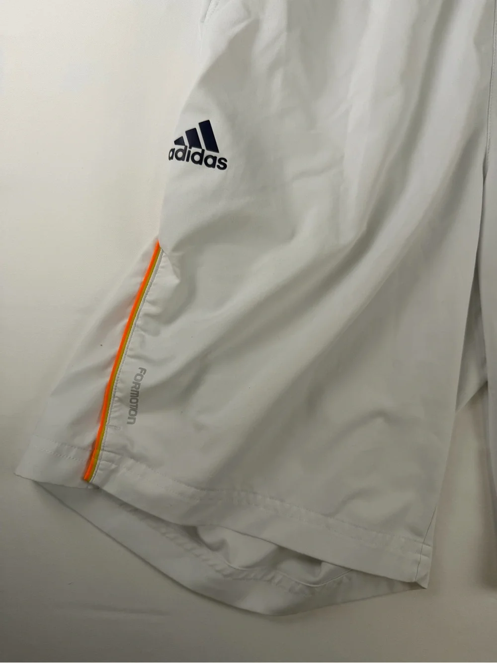 Adidas Men’s Roland Garros White Tennis Shorts with Orange Trim -Climate short M